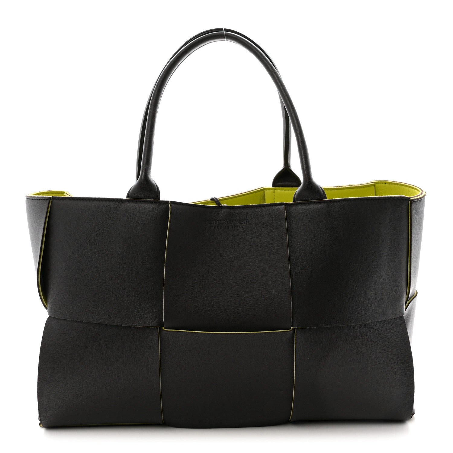 Nappa Maxi Intrecciato Medium Arco Tote Fondant Kiwi