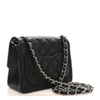 Caviar Quilted Mini Square Flap Black
