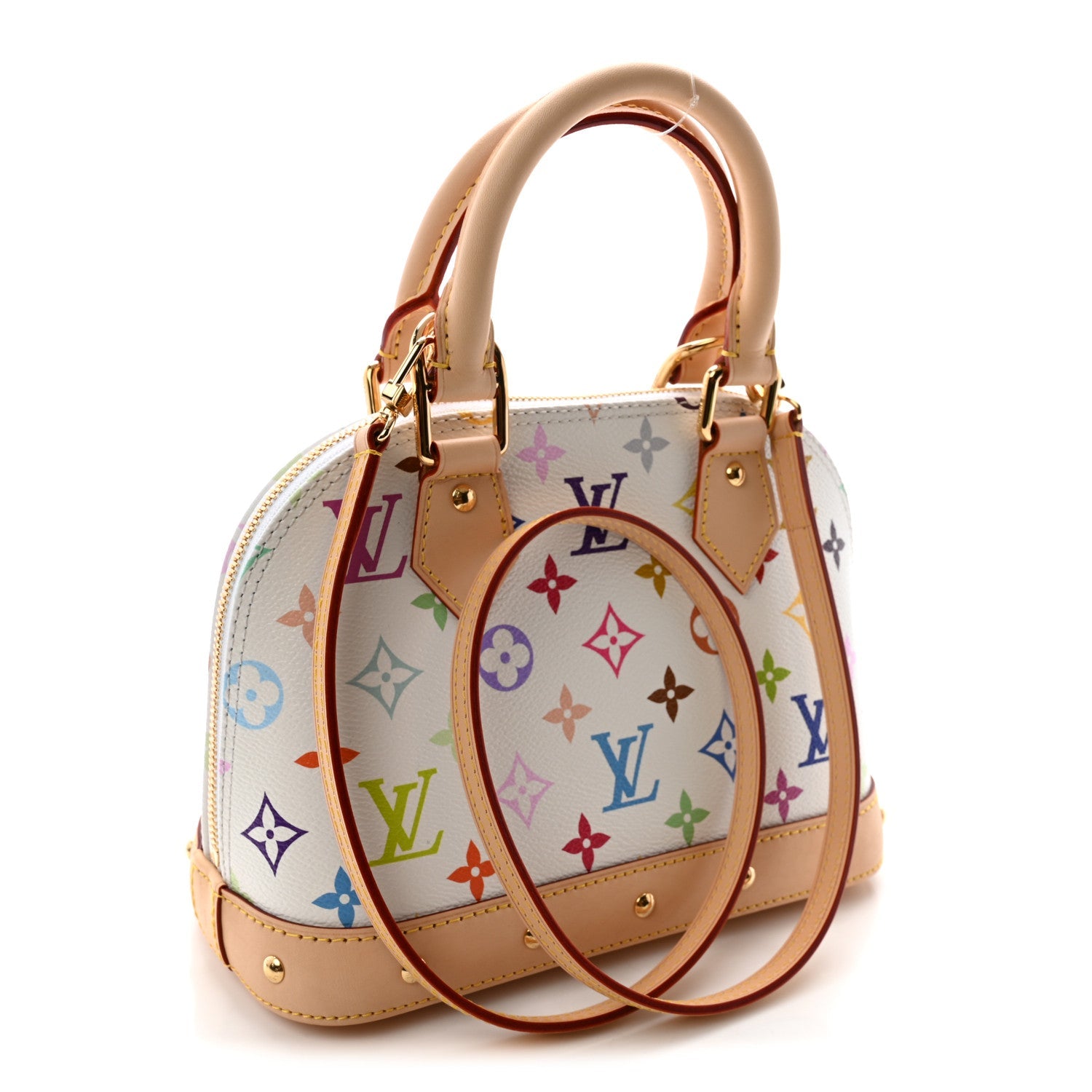 LV x TM Monogram Multicolor Alma BB White