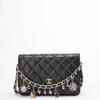 Chanel Black Wallet on Chain (WOC) Coco Charm Lambskin 2021