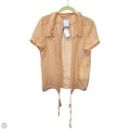 Top Short Sleeve Luxury Designer By Chanel In Peach, Size: M