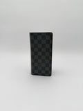 Wallet Luxury Designer By Louis Vuitton In Black & Grey, Size:Large