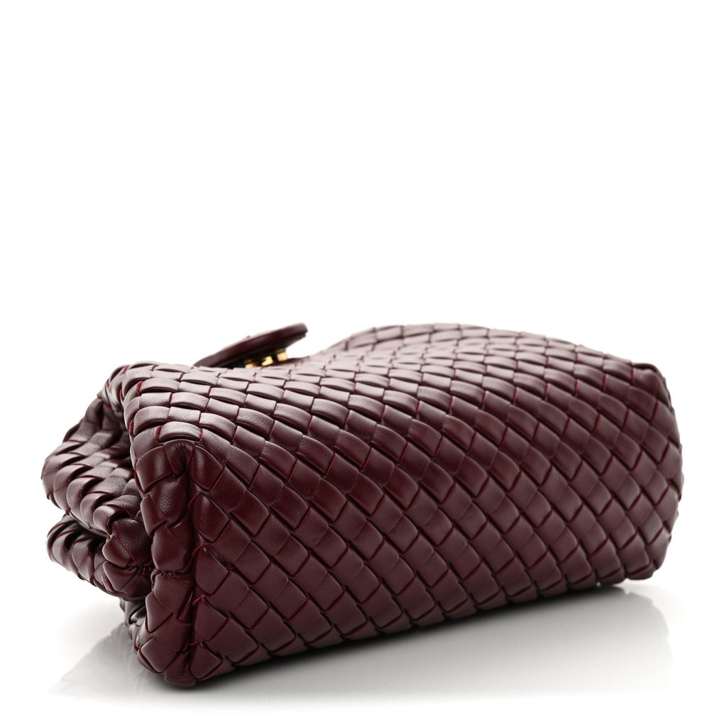 Nappa Intrecciato Small The Lauren 1980 Clutch With Chain Barolo