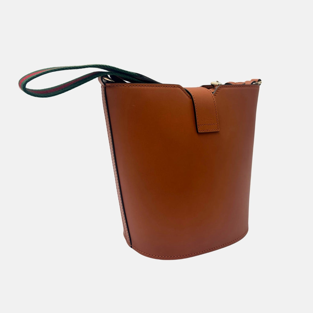 Ophidia Mini Bucket Bag Tri Tone Calfskin with Web Strap