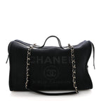 Mixed Fibers Large Deauville Bowling Bag  Black