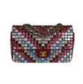 Chanel Runway Mosaic Medium Flap Bag in Red and Multicolor