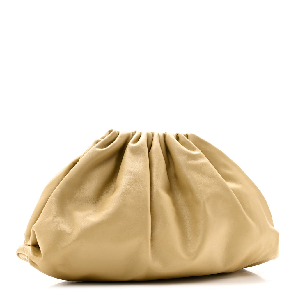 Smooth Butter Calf The Pouch Oversized Clutch Tapioca