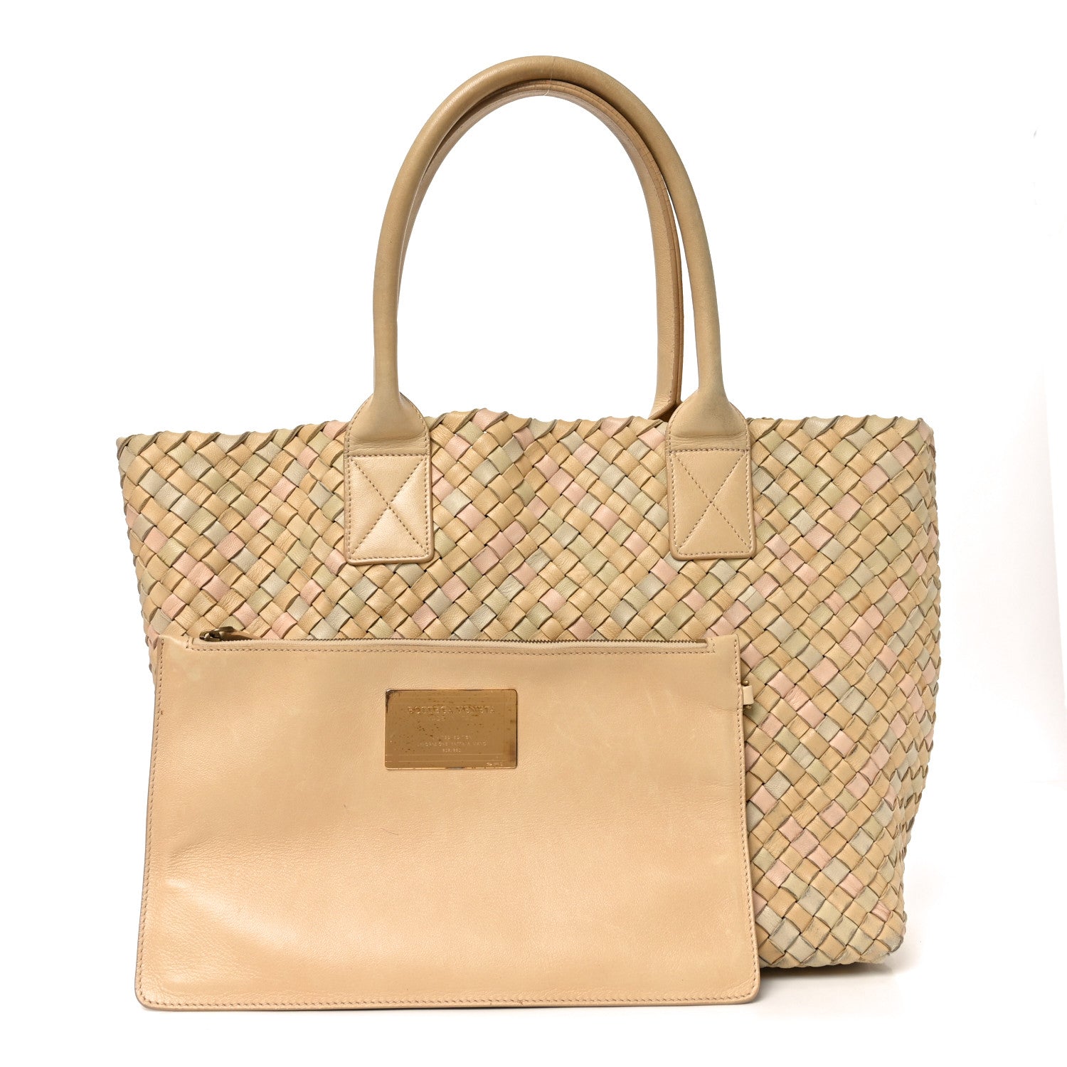 Nappa Intrecciato Small Cabat Colonial Lotus Aurora