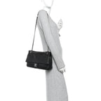 Caviar Quilted Jumbo Easy Flap Black