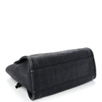 Mixed Fibers Calfskin Small Deauville Tote Black