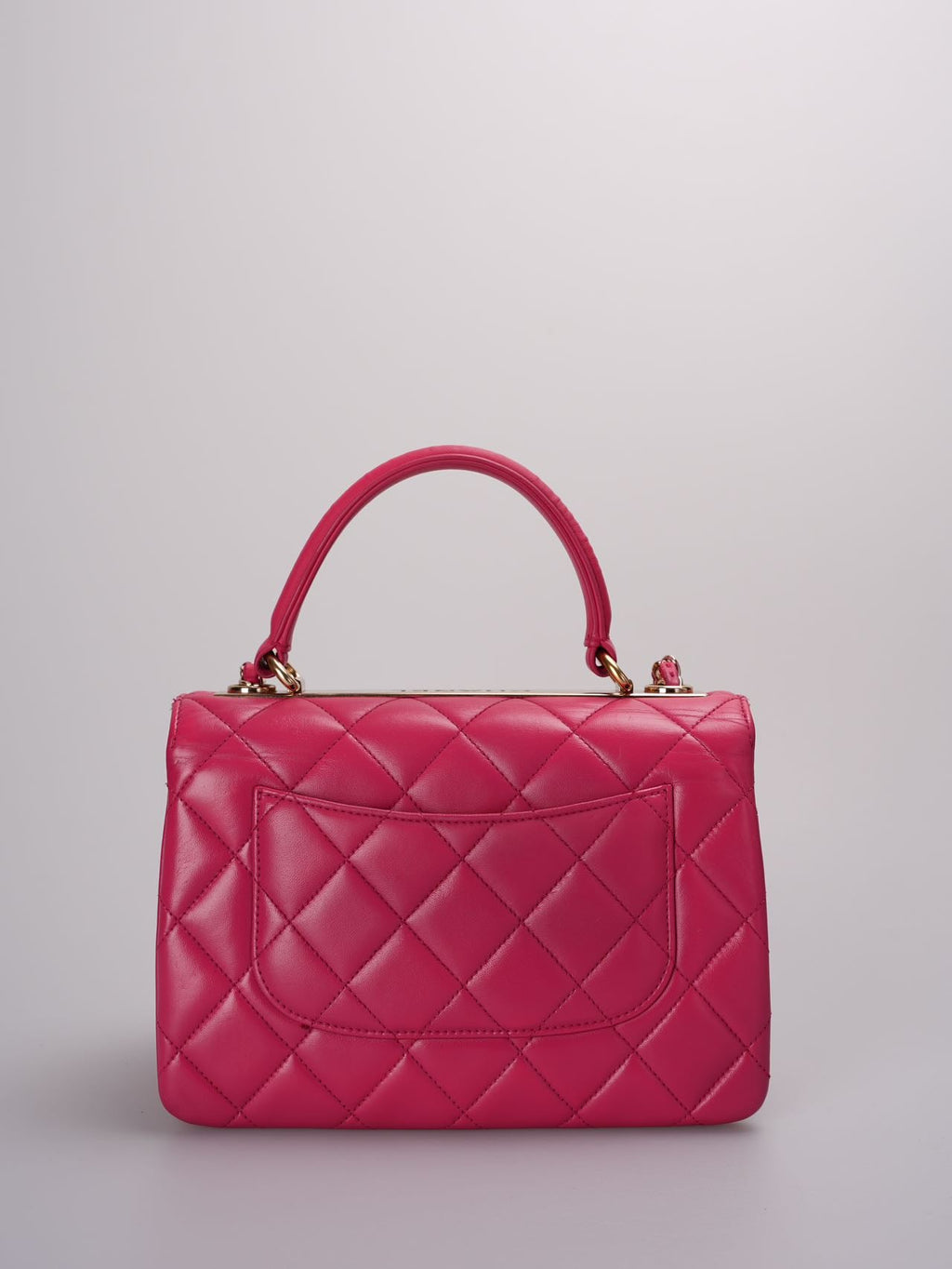 Chanel Small Trendy CC Bag in Hot Pink Lambskin Leather with Gold Hardware