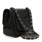 Caviar Quilted Mini Square Flap Black