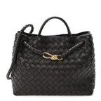 Nappa Intrecciato Medium Andiamo Shoulder Bag Fondant