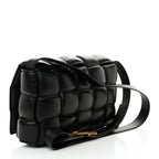 Nappa Maxi Intreccio Padded Cassette Crossbody Bag Black