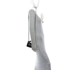 Shiny Lambskin Quilted Micro 31 Clutch With Chain Black