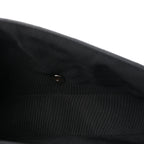Calfskin Chevron Quilted Large Statement Flap Black