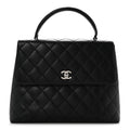 Caviar Quilted Jumbo Kelly Flap Black