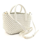 Nappa Intrecciato Mini Heart Cabat White