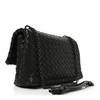Nappa Intrecciato Baby Olimpia Shoulder Bag Black