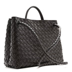 Nappa Intrecciato Medium Andiamo Shoulder Bag Fondant