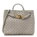 Nappa Intrecciato Small Andiamo Shoulder Bag Sterling