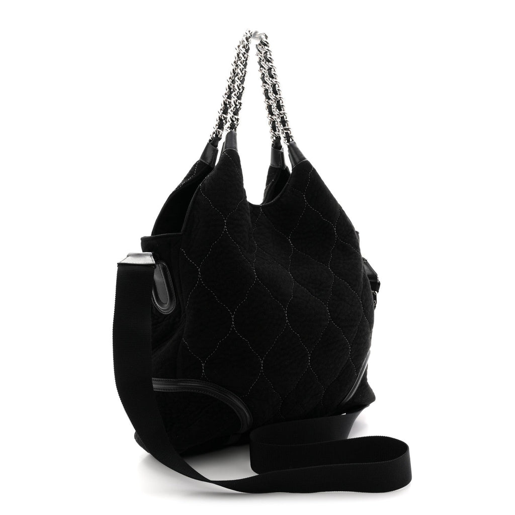 Microsuede Quilted Rodeo Drive Hobo Black