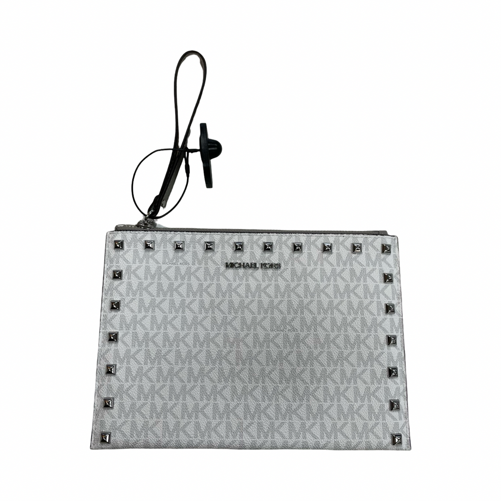 Wristlet Designer By Michael Kors In Grey & White, Size:Large