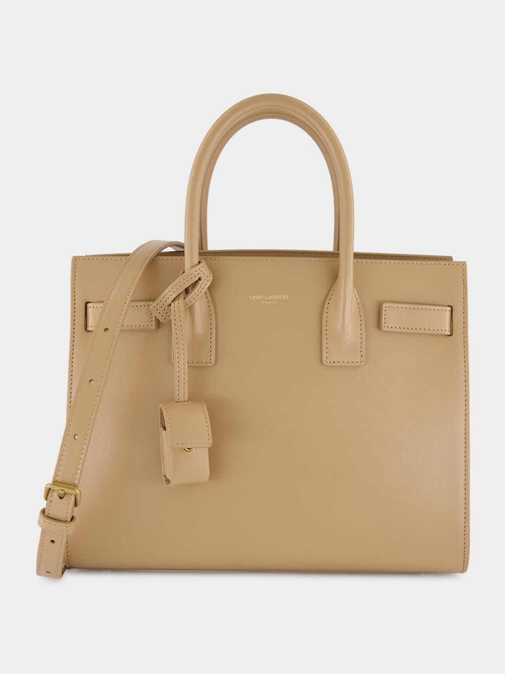 Sac de Jour Baby in Smooth Leather in Dark Beige