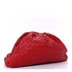 Nappa Maxi Intrecciato The Pouch Oversized Clutch Bright Red