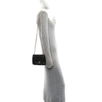 Caviar Quilted Mini Sweetheart Rectangular Flap Black