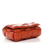 Lambskin Maxi Intreccio Padded Chain Cassette Crossbody Bag Clay