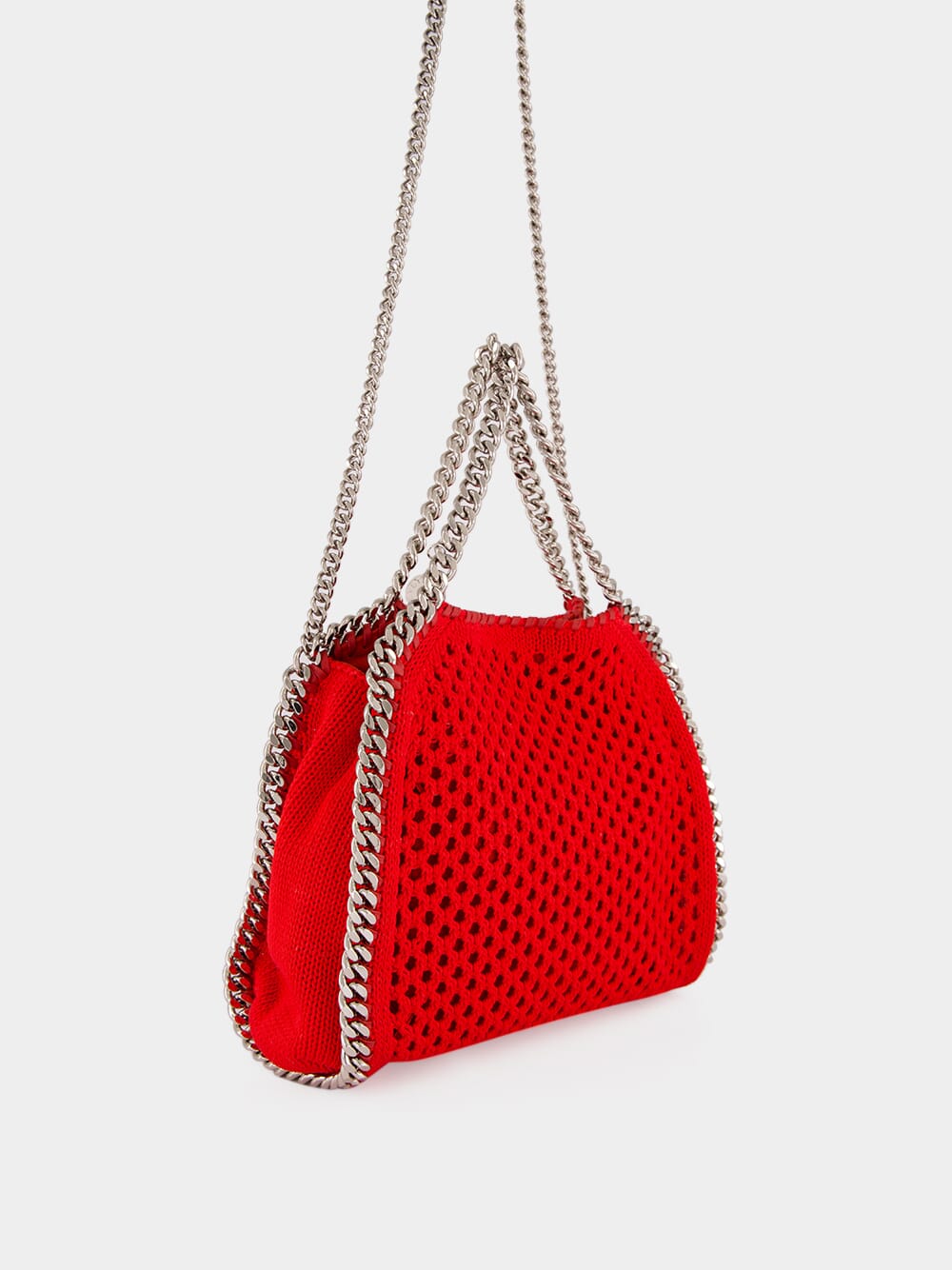 Lipstick Red Falabella Mini Mesh Tote