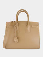Clear Beige Small Sac De Jour in Smooth Leather