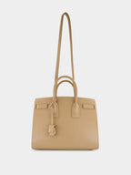Clear Beige Small Sac De Jour in Smooth Leather