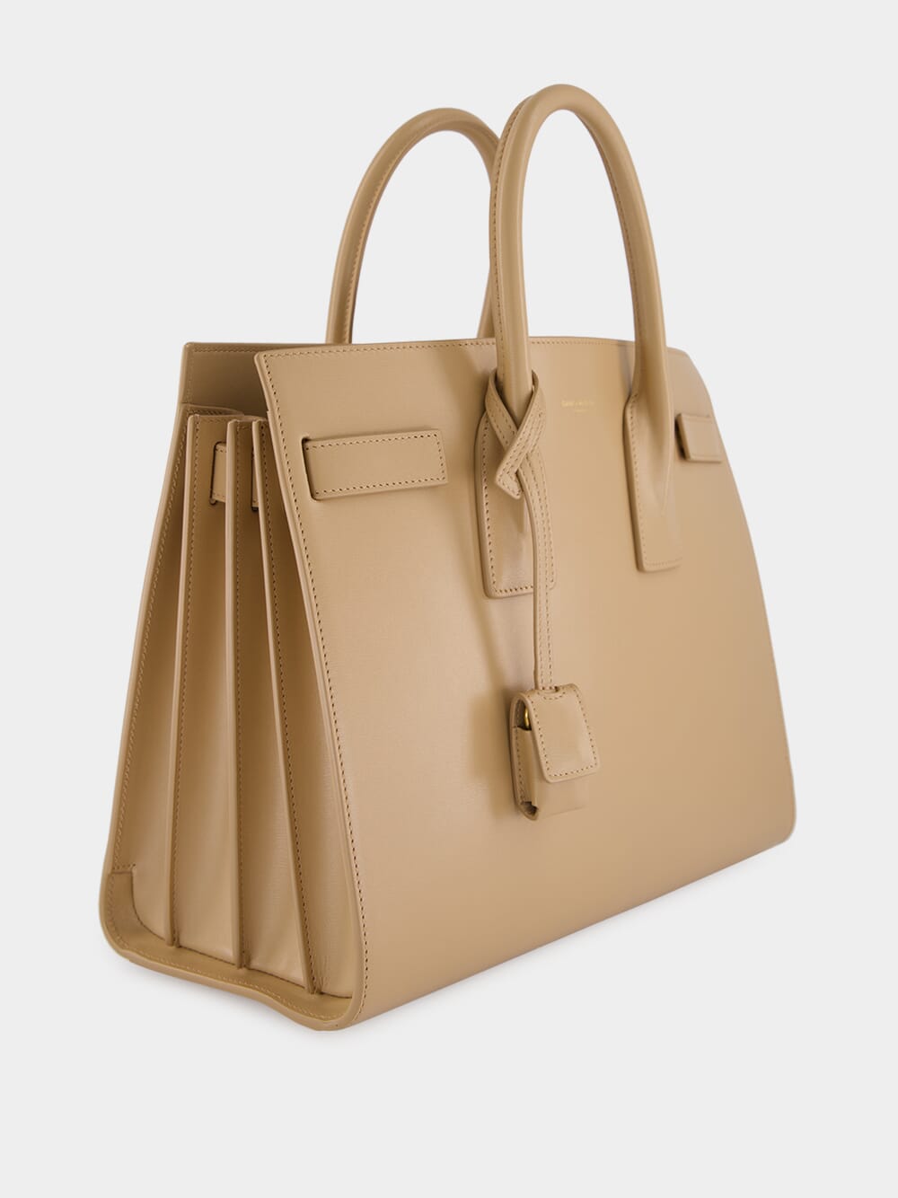 Clear Beige Small Sac De Jour in Smooth Leather