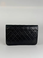 Chanel Vintage Matelassé Lambskin Shoulder Bag in Black with 24 k Gold Hardware