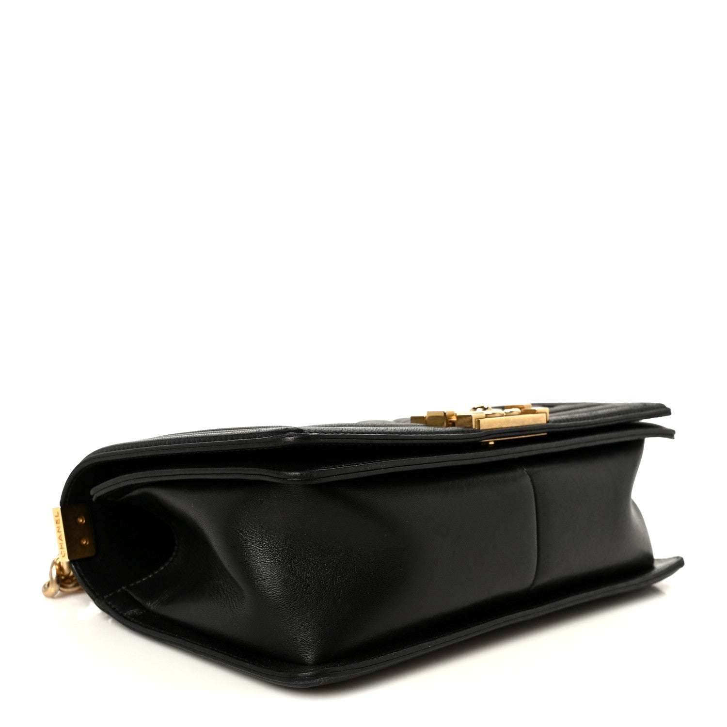 Lambskin Quilted Medium Boy Flap Black