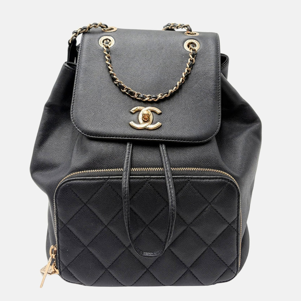 Backpack Black Caviar Leather