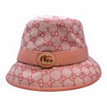 GUCCI Pink Canvas Monogram Hat