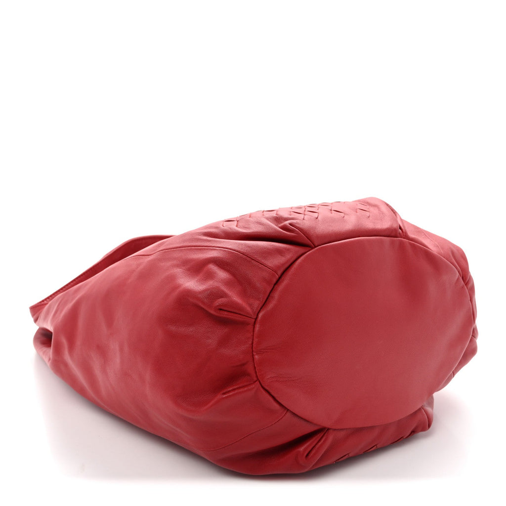 Nappa Intrecciato Patchwork Hobo Red