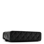 Caviar Quilted Top Handle Slim Vanity With Chain Black