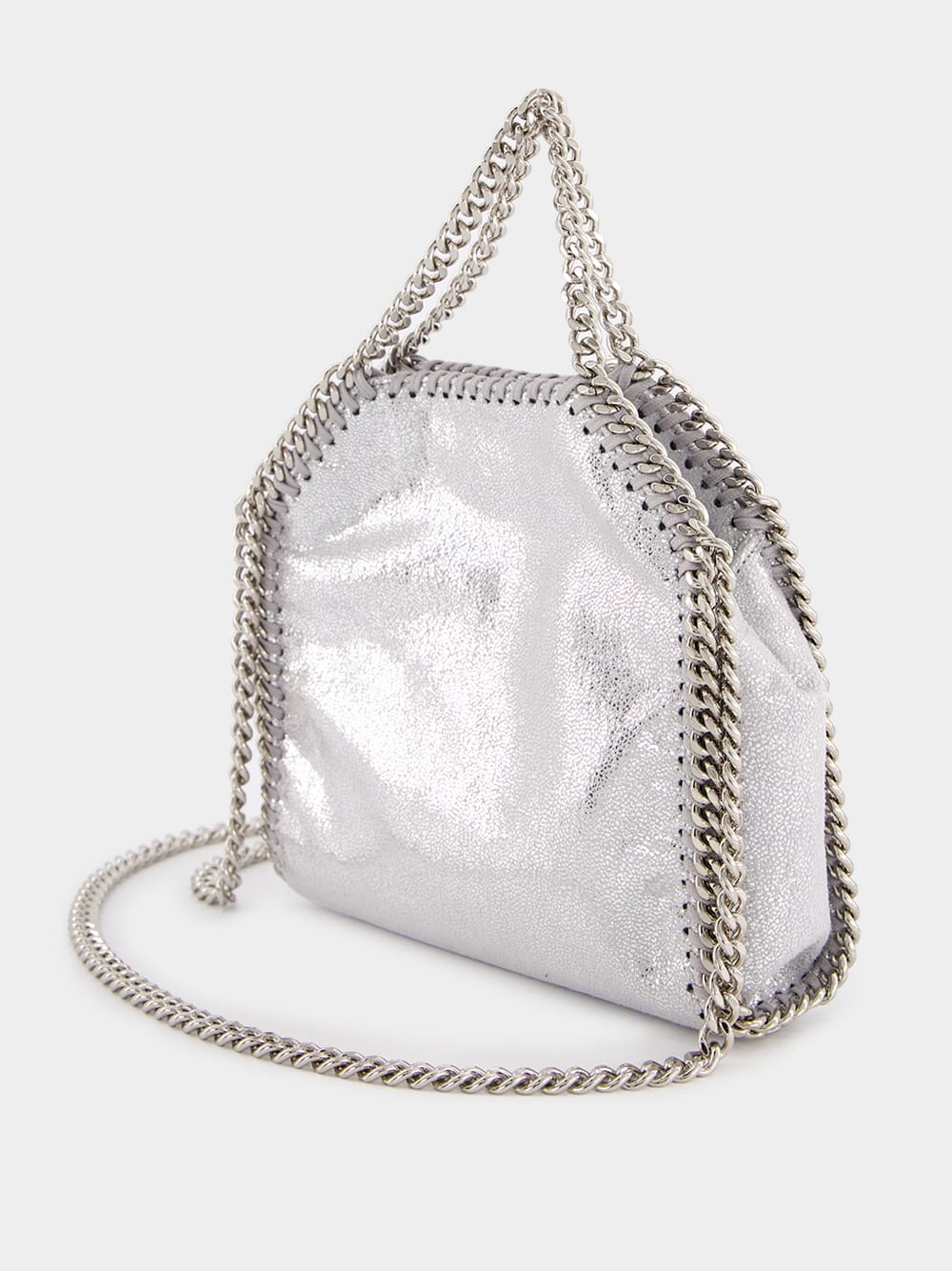 Silver Tiny Falabella Tote Bag