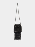 Black Limited-Edition Falabella Sequin Fringe Tiny Tote Bag
