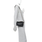 Crumpled Lambskin Quilted Small CC Links Shoulder Bag Black