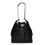 Caviar Quilted Medium Chanel 25 Handbag Black