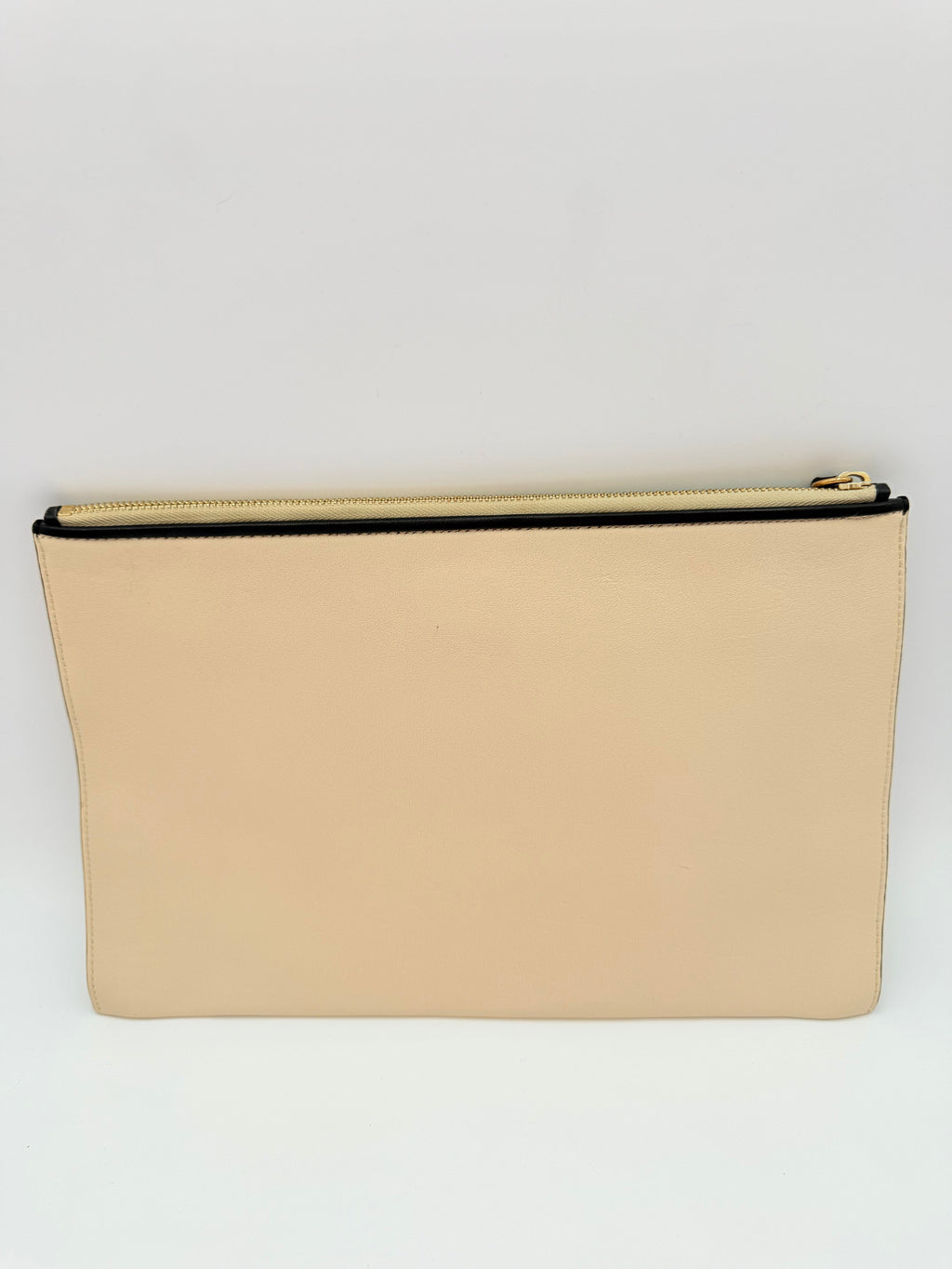 Clutch Luxury Designer By Chloe In Black & Cream, Size:Large