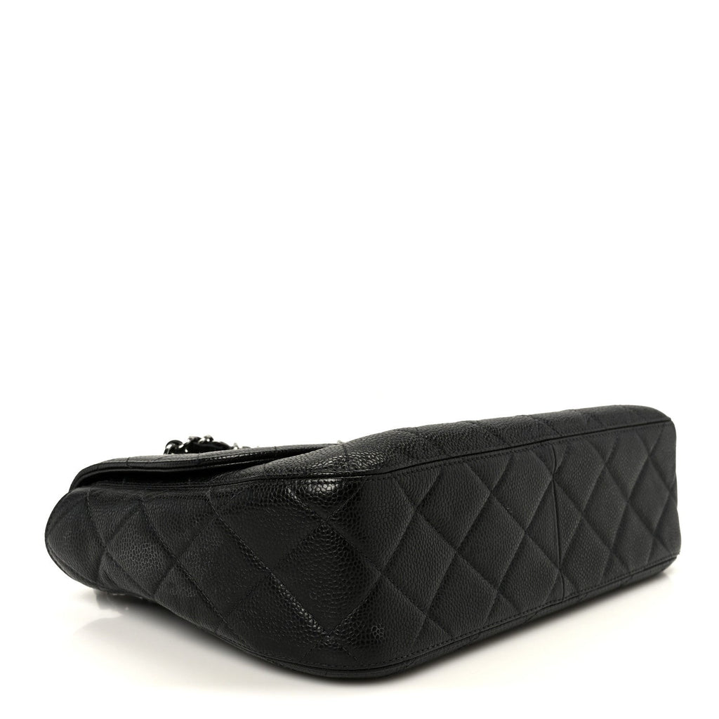 Caviar Quilted Jumbo Single Flap Black