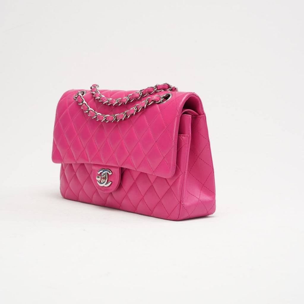 Chanel Pink Timeless Medium Double Flap Bag 2014