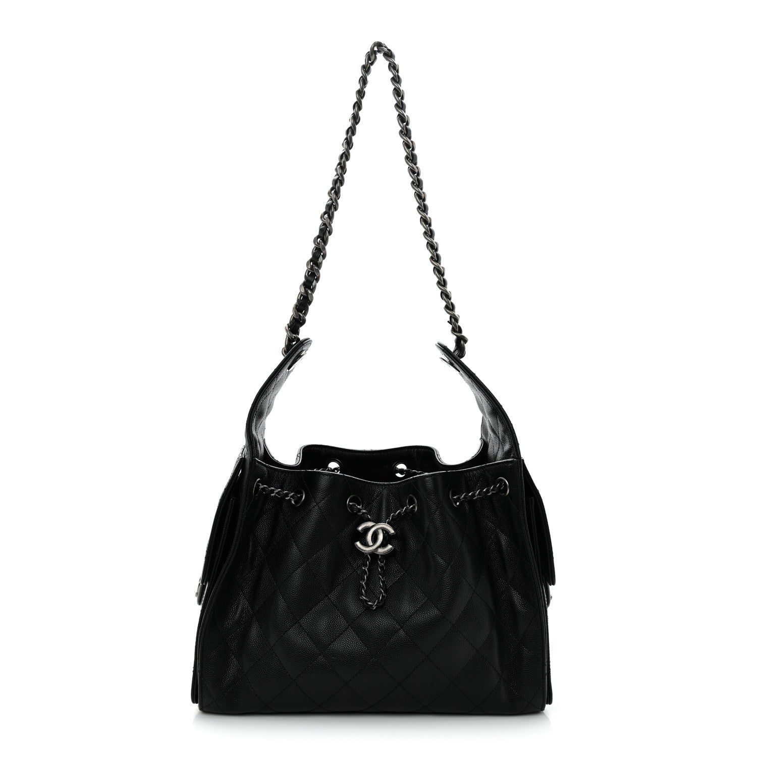 Caviar Quilted Small Chanel 25 Handbag Black