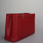 Chanel Red Large Grand Shopping Tote Red GST Bag in Caviar 2011-2012